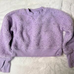 All in Motion Girls XS 4/5 Purple Sherpa Faux Shearling Sweatshirt